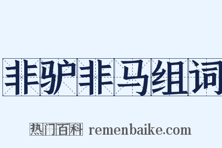 非驴非马组词是什么意思的图片